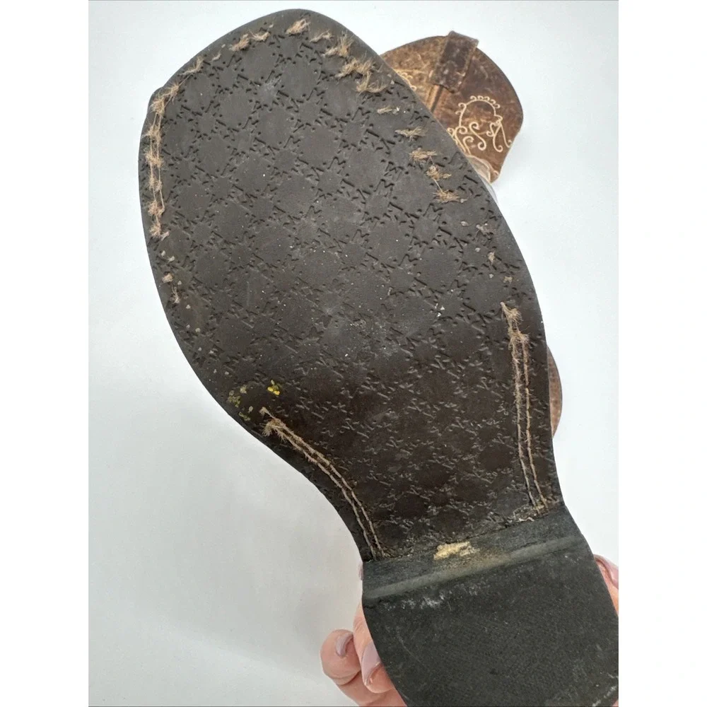 Smoky Mountain Western Boots Square Toe Brown Little Girls Youth Size 11